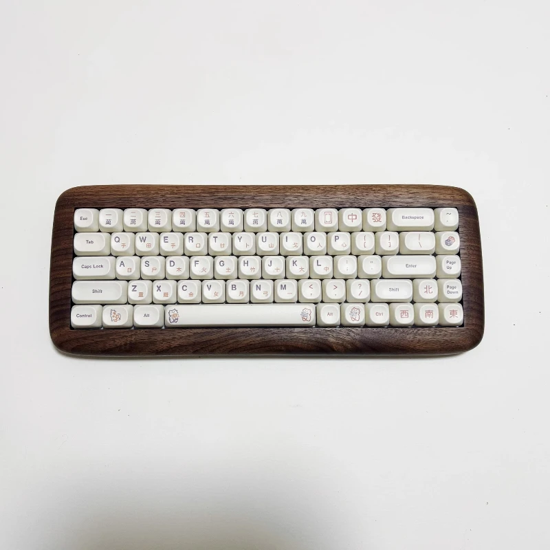Kit de teclado mecánico de madera de nogal negro, personalizado, triodo, inalámbrico, Bluetooth, 2,4G, RGB, junta de intercambio en caliente, diseño ergonómico de VIAL - imagen 4