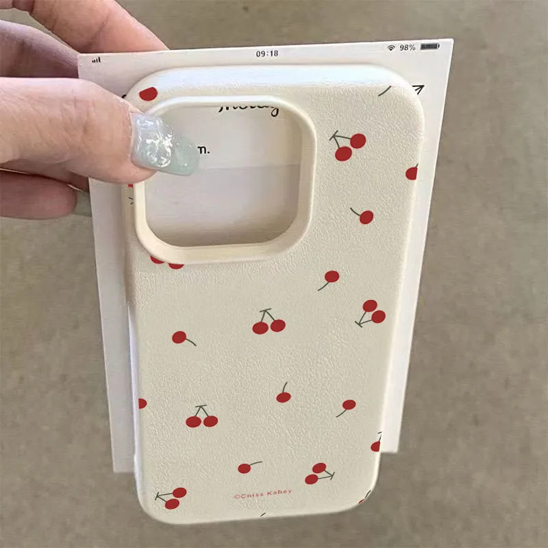 Funda de teléfono de silicona con diseño de cereza de dibujos animados para Xiaomi Poco F7 X7 X6 X5 F5 M6 Pro F6, funda de parachoques de TPU suave a prueba de golpes - imagen 5