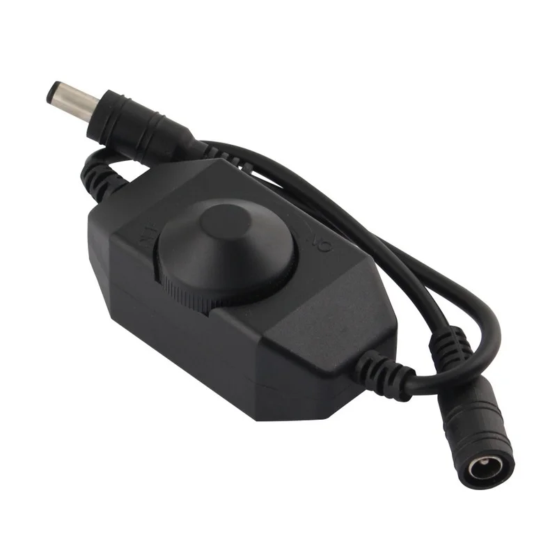 Regulador de intensidad LED, controlador de ajuste de brillo, tira de luz LED de un solo Color, atenuador de luz LED DC 12V 24V, negro y blanco