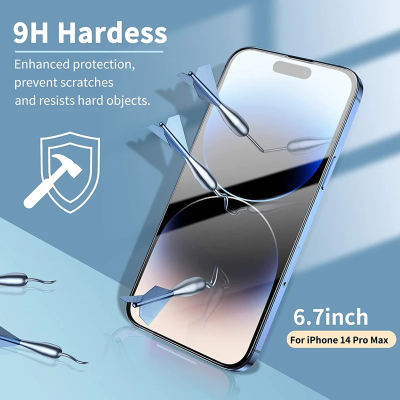 3/5 Uds Protector de pantalla de cristal funda de teléfono para IPhone 17 Air 12 11 13 14 15 16 Pro Max Mini XS XR X Plus 16Pro IPones cubierta frontal - imagen 3