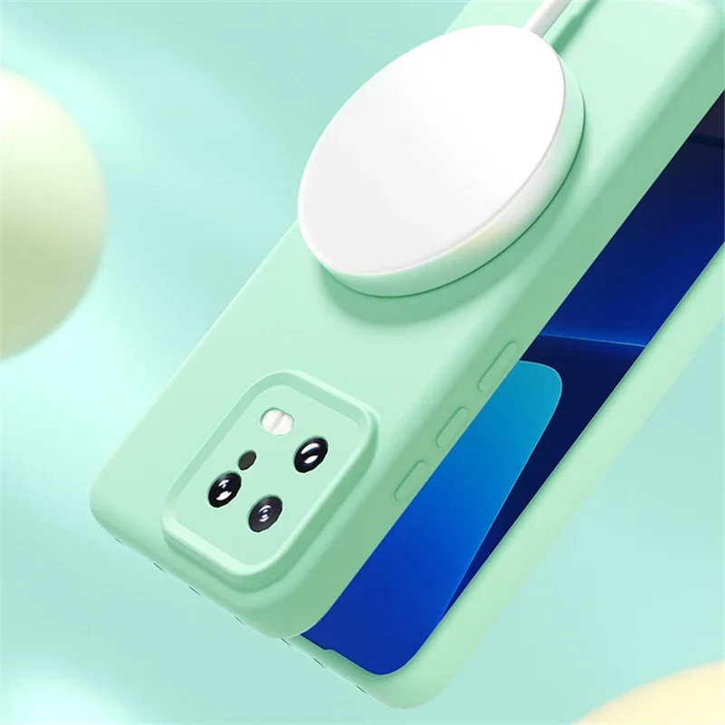 Para carga inalámbrica Magsafe funda de teléfono de silicona líquida suave para Xiaomi 13 Pro cubierta protectora de piel delgada magnética - imagen 3