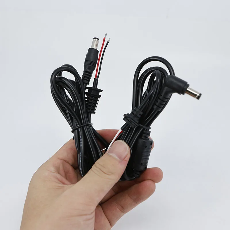20awg 5A DC 5.5x2.1mm 5.5x2.5mm male Power Charger right angle Plug supply extend Cable Connector for PC Laptop adapter repair - imagen 2