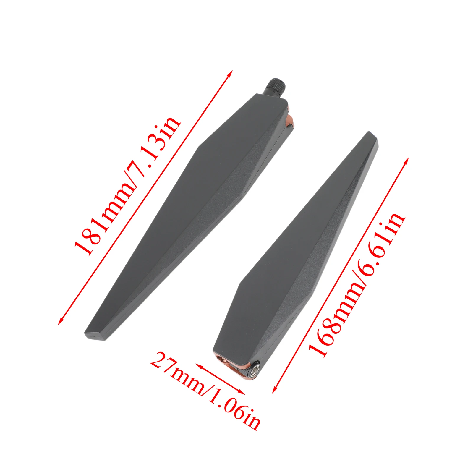 2/4 Uds antena WiFi de doble banda 2,4G/5,8G 8-12dBi RP-SMA macho 2400-5900Mhz para tarjeta de red de ordenador enrutador WLAN para enrutador ASUS - imagen 3