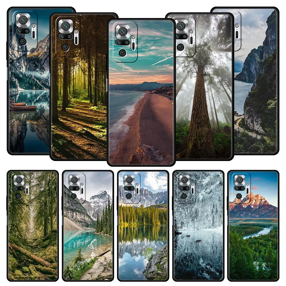Funda de teléfono Forest Beach Sunrise Nature para Xiaomi Redmi Note 12, 5G, 12, 11, 10 Pro, 4G, 10C, 9S, 9, 8, 7, 9T, 8T, 9C, 9A, 8A, 10S, funda para juegos