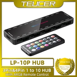 TEUCER LP-10P – Hub PWM y ARGB para Ventiladores PC SATA