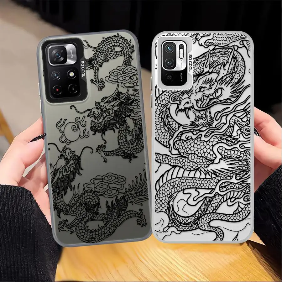 Cool Chinese Loong-funda trasera para teléfono Xiaomi Mi 12T Pro 11 Lite 13T - imagen 4