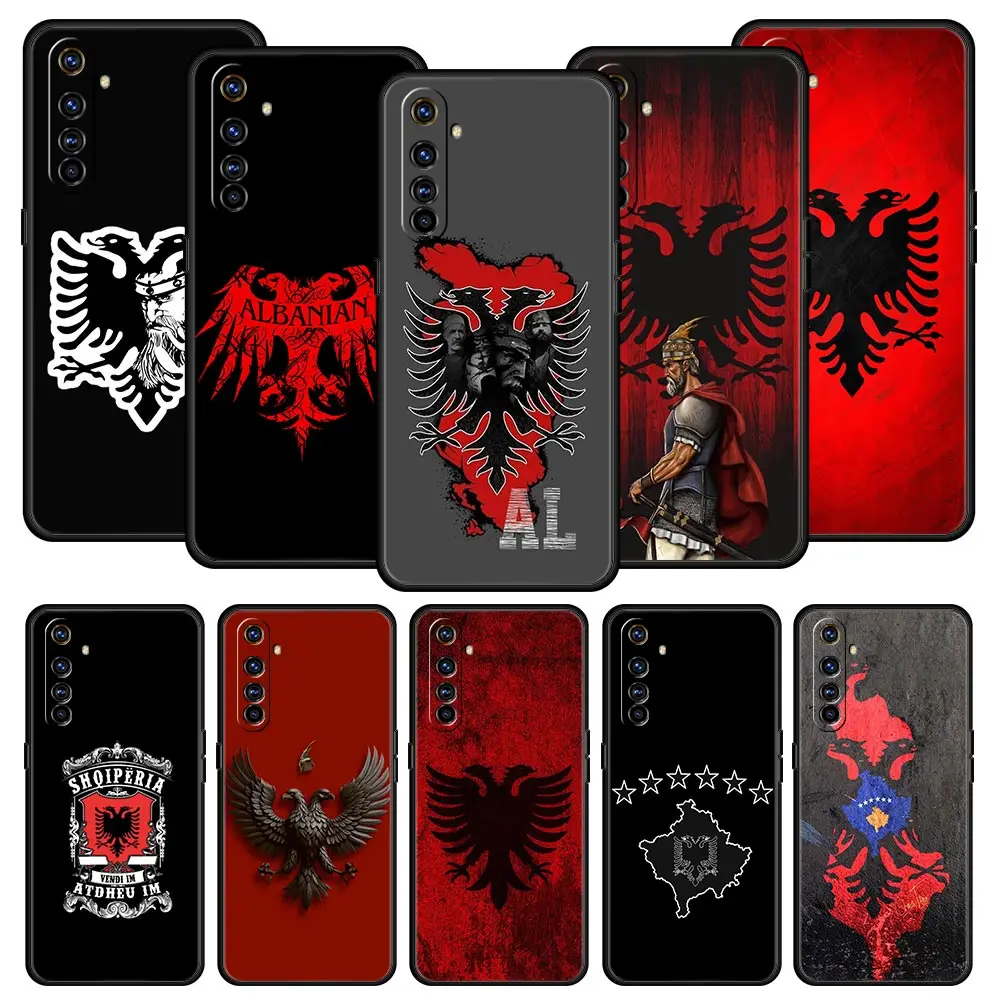 Funda de teléfono con bandera de Albania y Albania para Realme 13 12 11 10 4G 9 8 5G 7 GT5 GT3 GT2 Pro Plus C21 C11 C25 C35 GT Neo 2 3 3T 5
