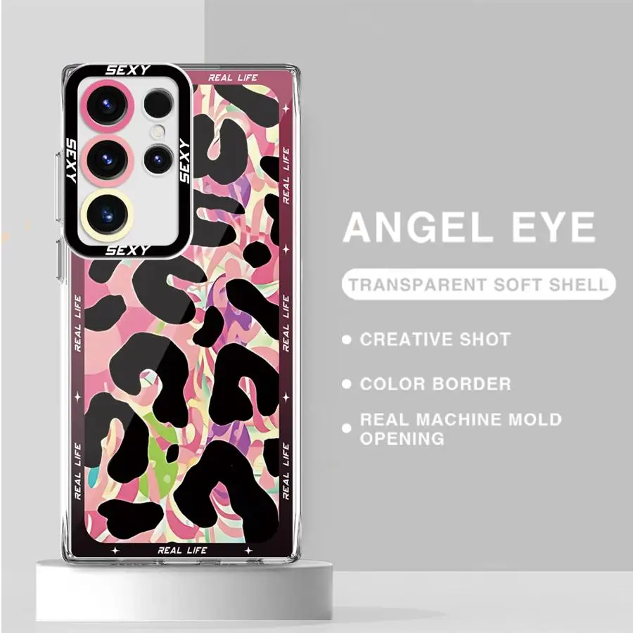 Funda de teléfono con estampado de leopardo de Color para Galaxy note 20, 20Ultra, S21, S23, S22, S20, S24 Plus, S20, S23, S22, S21, S24, S23 Ultra, S20, S23, S21 FE - imagen 5
