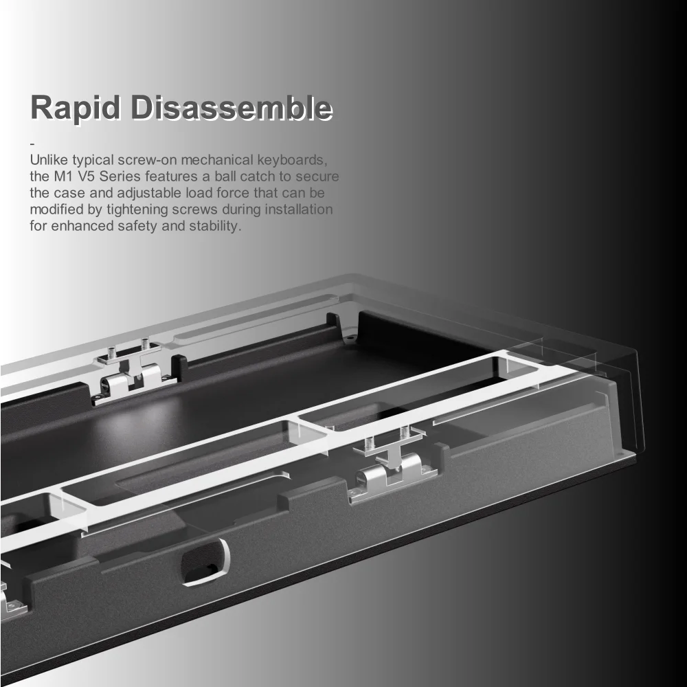 Akko MonsGeek M1 V5 SP líneas de contorno Teclado mecánico multimodo 75% 3/5 pines personalizado intercambio en caliente RGB junta de desmontaje rápido - imagen 5