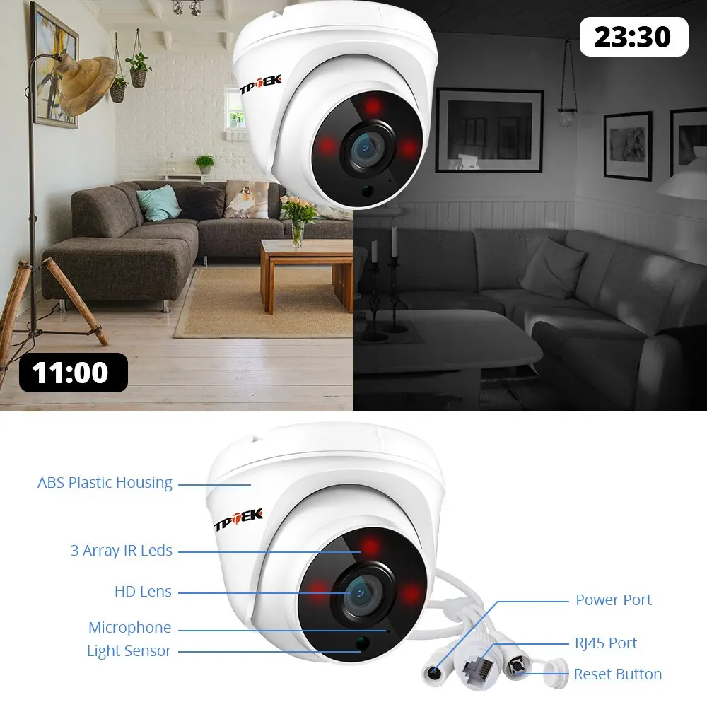 Cámara IP Wifi 2,8mm videovigilancia interior hogar CCTV Video Camara Audio bidireccional protección de seguridad CamHi CamHipro Wi-Fi Cam - imagen 5
