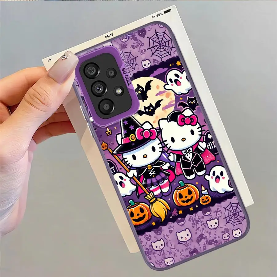 Funda para Samsung Galaxy S22 S25 S21 S23 S20 Plus S23 S24 FE Note 20 Ultra funda trasera para teléfono Halloween h-elloS k-ittyS - imagen 4