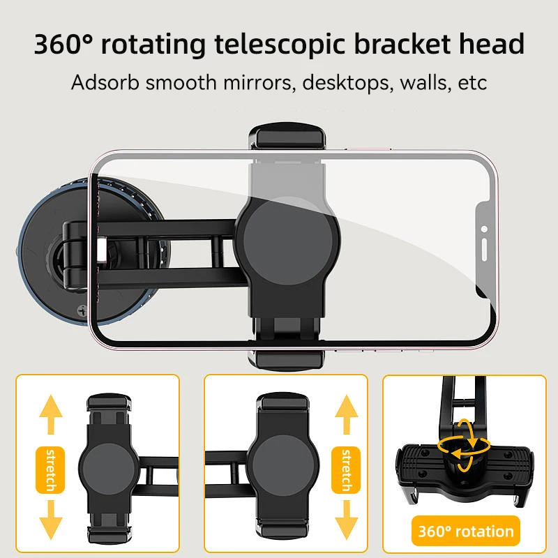 Soporte magnético para teléfono móvil, ventosa de escritorio para coche, succión al vacío adhesiva trasera, fuerte multifuncional de 360 grados - imagen 4