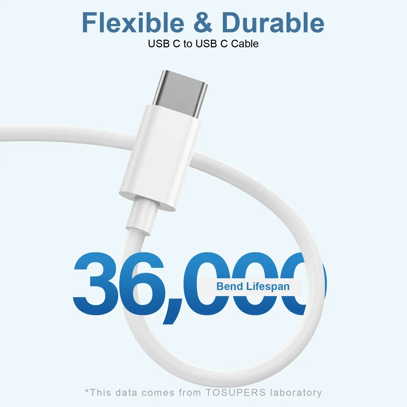 Cable de carga rápida tipo USB C a C 1M/3FT 2M/6FT y 3M/10FT para teléfono inteligente Android IPhone 15 16 y Tablet PC - imagen 3