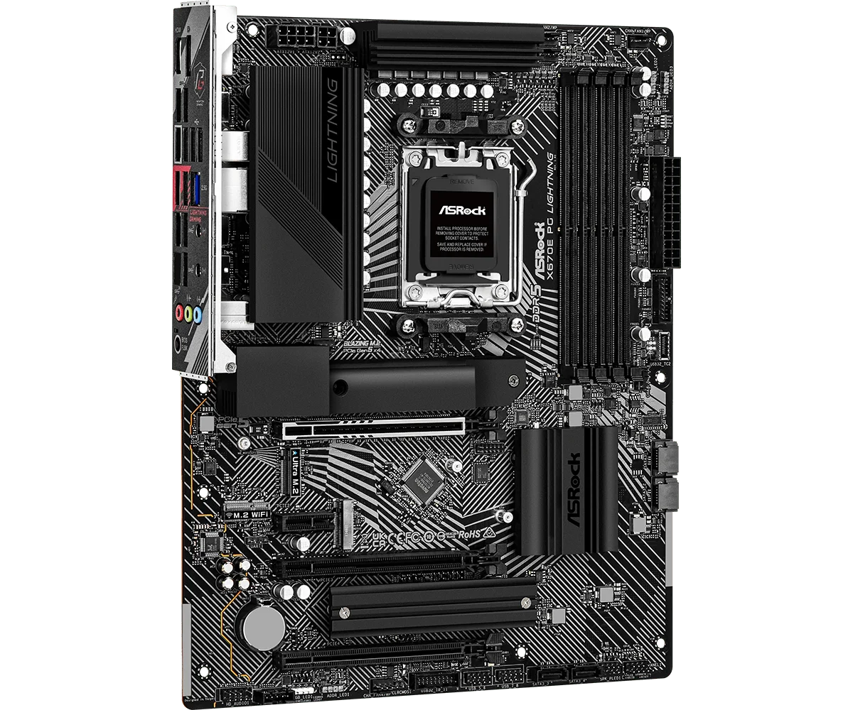    Placa base ASRock AMD X670 X670E PG LIGHTNING Sokcet AM5 DDR5 192GB compatible con 7900X 7600 8300GE 9950 8700F 7700 cpu NVMe SSD - imagen 3