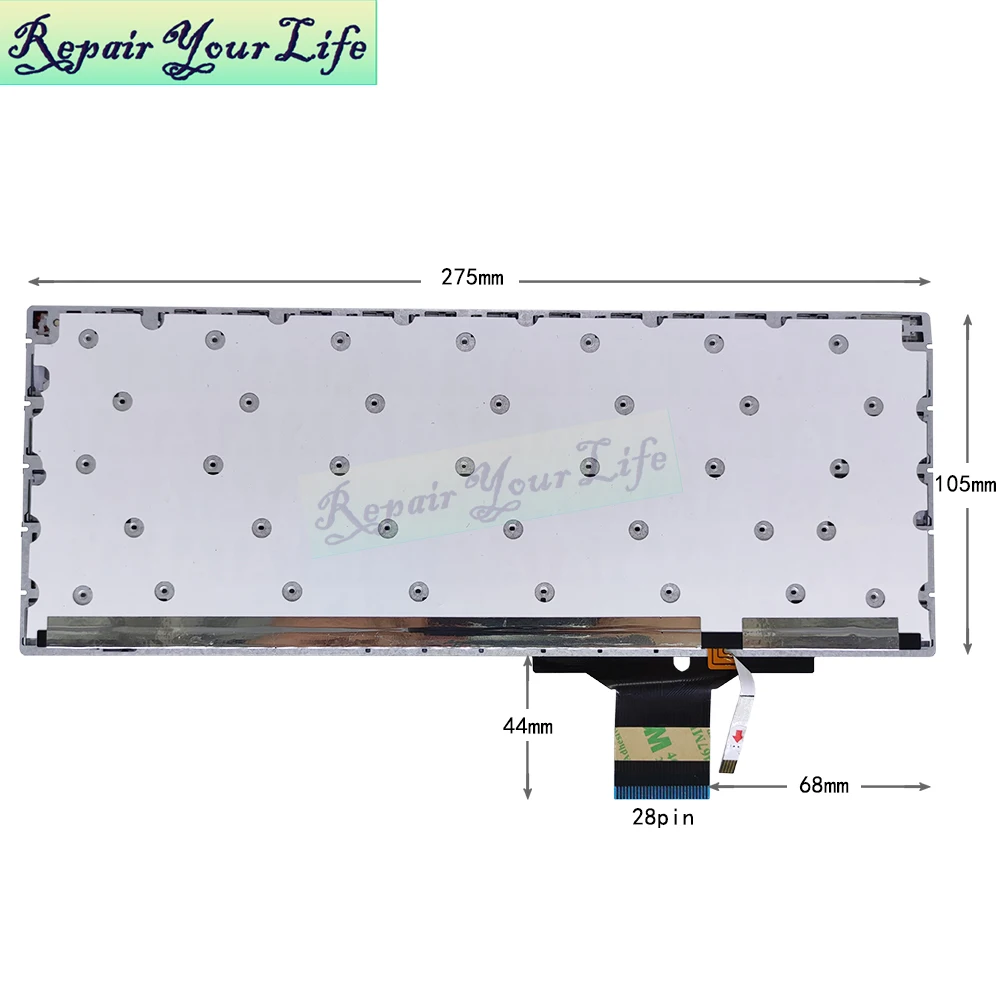 Teclado retroiluminado para ordenador portátil, árabe, ruso, estadounidense, para Chuwi GemiBook CWI528 CW1528 PRIDE-K3918 MB 2757001   X313C CH1301 AR RU Inglés - imagen 5