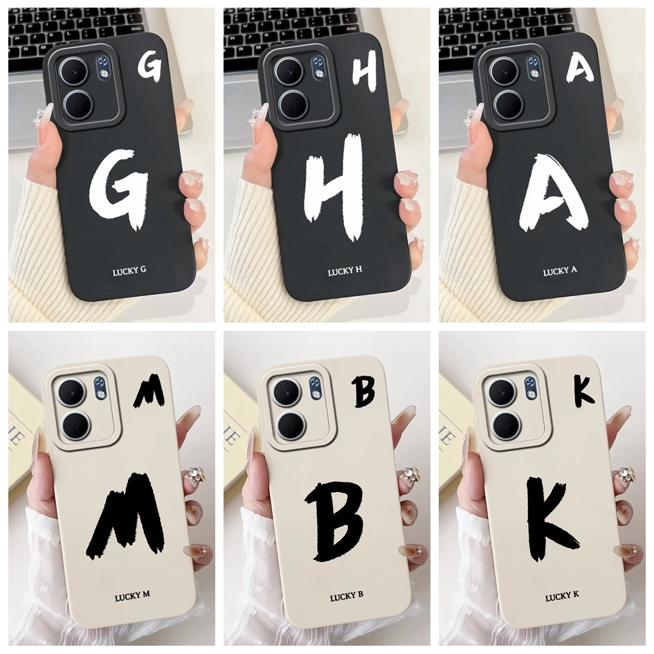 Para OPPO A5x 4G funda CPH2725 lindas letras iniciales A Z fundas de protección de cámara de silicona suave para Oppo A5 A5x 5G 2025 parachoques