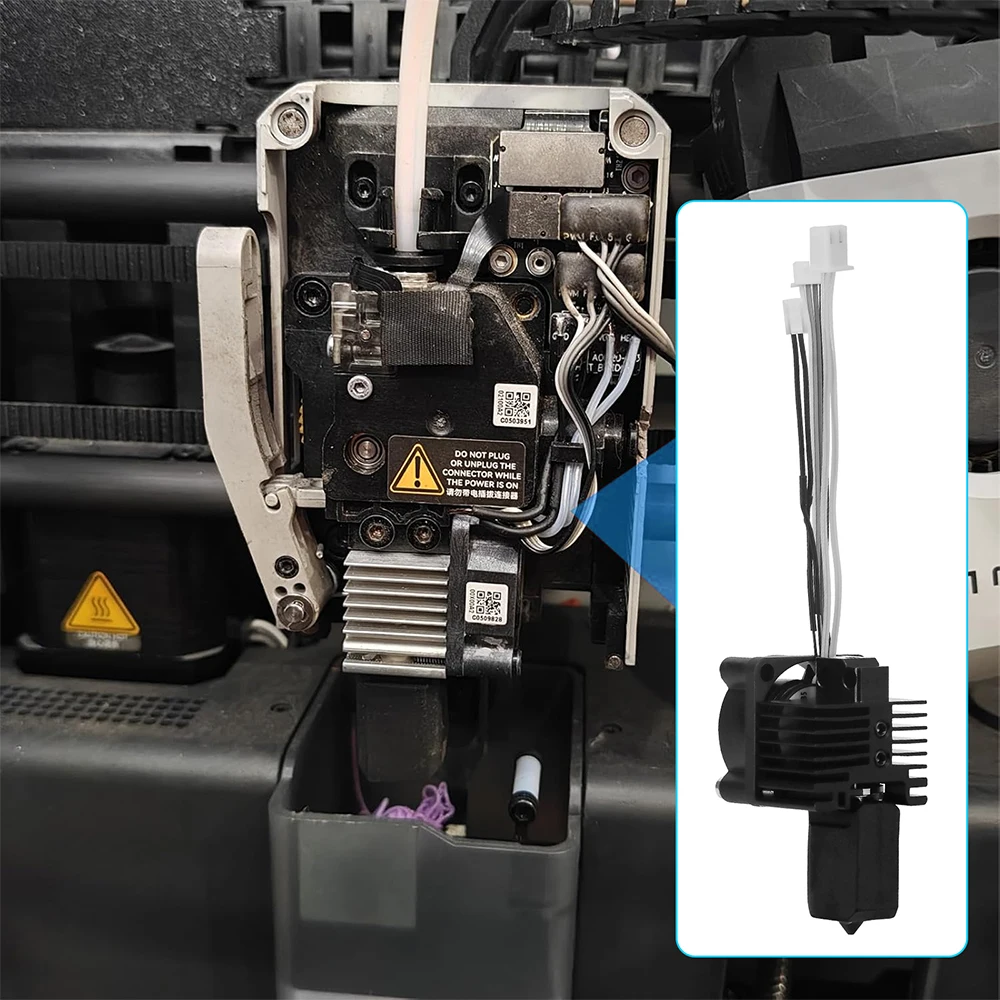 TZ2.0 extremo caliente para Bambu Lab P1 X1 serie Hotend Kit cabezal de extrusión con ventilador 24V60W calentador de cerámica para piezas de impresora 3D Bambulab - imagen 2
