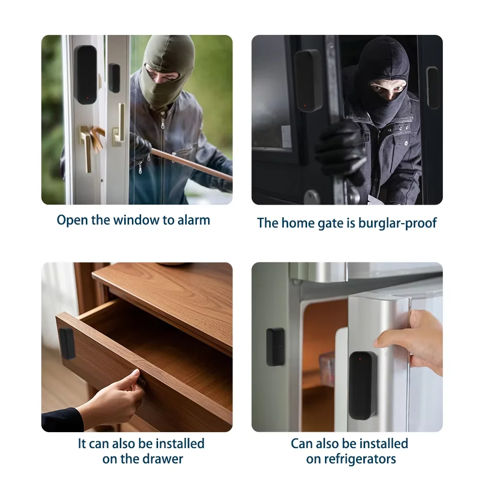 Detector de puerta inalámbrico para hogar inteligente, aplicación Smart Life, Control remoto WiFi Tuya para Alexa, Google Home, Sensor de puerta y ventana - imagen 2