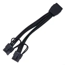 Cable Adaptador PCIe 12 Pines a 2x 6+2 Pines para Tarjeta Gráfica