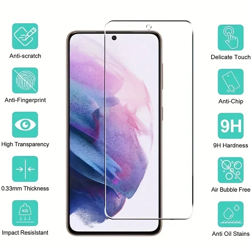 Protectores de pantalla para Samsung Galaxy, vidrio templado Ultra, película protectora, S22, S21 +, S23, S20, S10E, S8, S9, 3 unidades - imagen 2