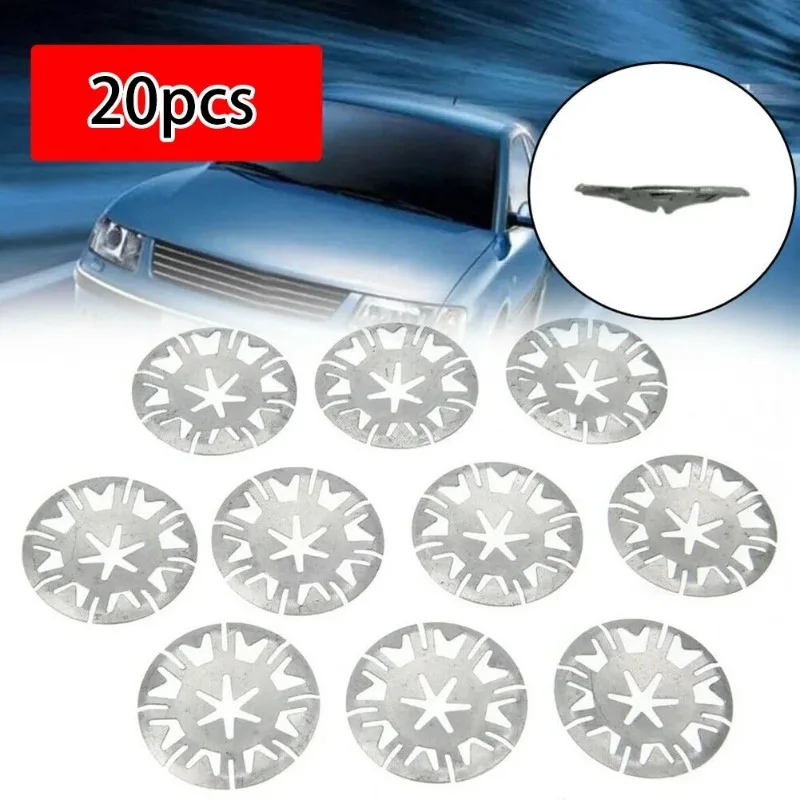 Escudo térmico de escape de bandeja inferior de 20 piezas, arandela de resorte de Metal, tuerca de Clip de fijación, abrazadera de METAL aislante, piezas de coche, Stock listo - imagen 2