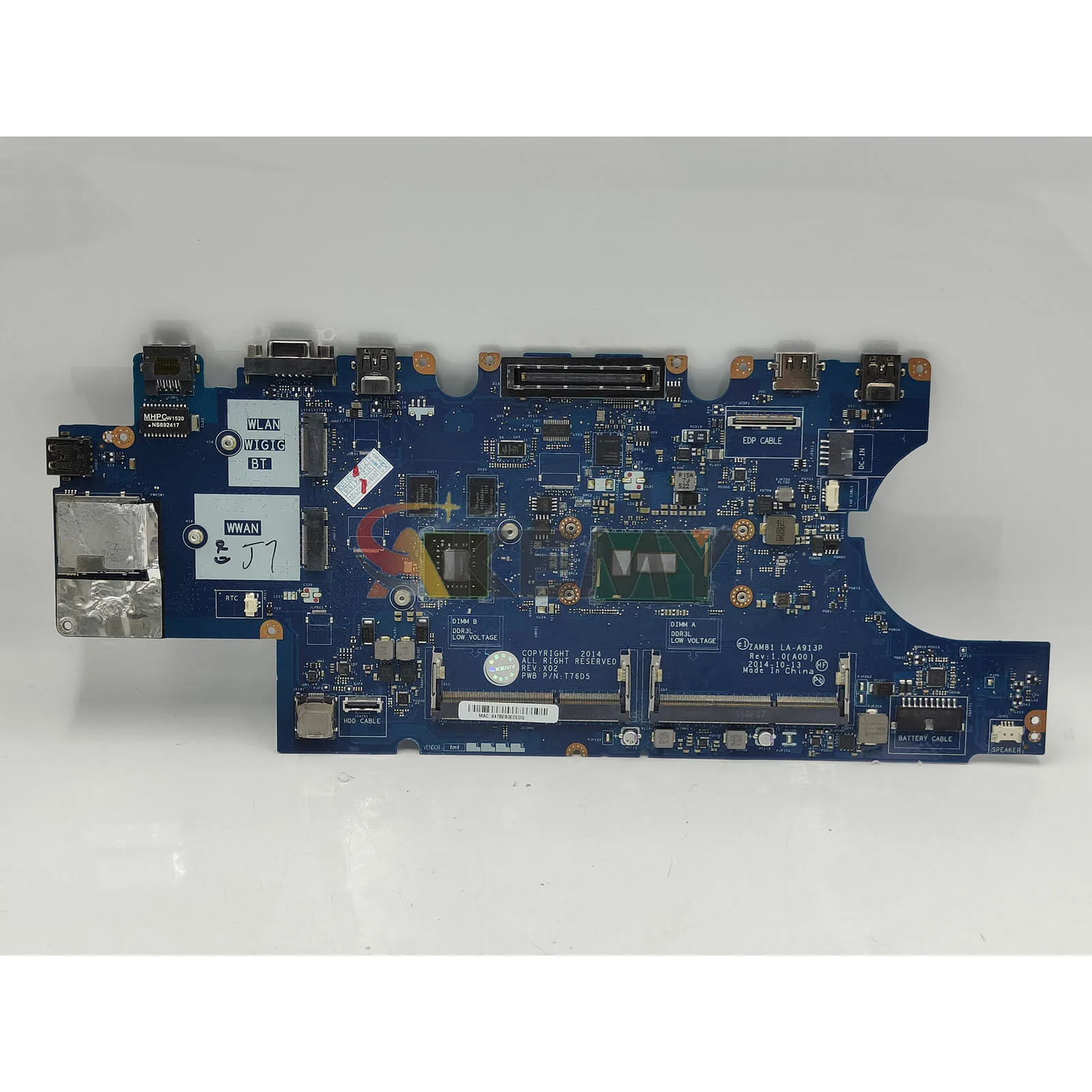 Para DELL Latitude 15 5000 E5550 placa base de computadora portátil CN-0D1D9C ZAM81 LA-A913P Geforce CN-0DWVYV 0MTN7P 100% probado OK - imagen 3