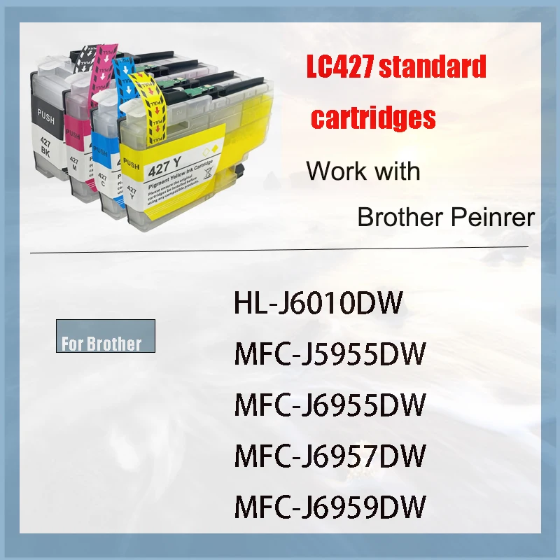 Vilaxh LC427 LC427XL cartucho de tinta para impresora Brother LC427 LC427XL HL-J6010DW MFC-J5955DW MFC-J6955DW MFC-J6957DW MFC-J6959DW - imagen 3