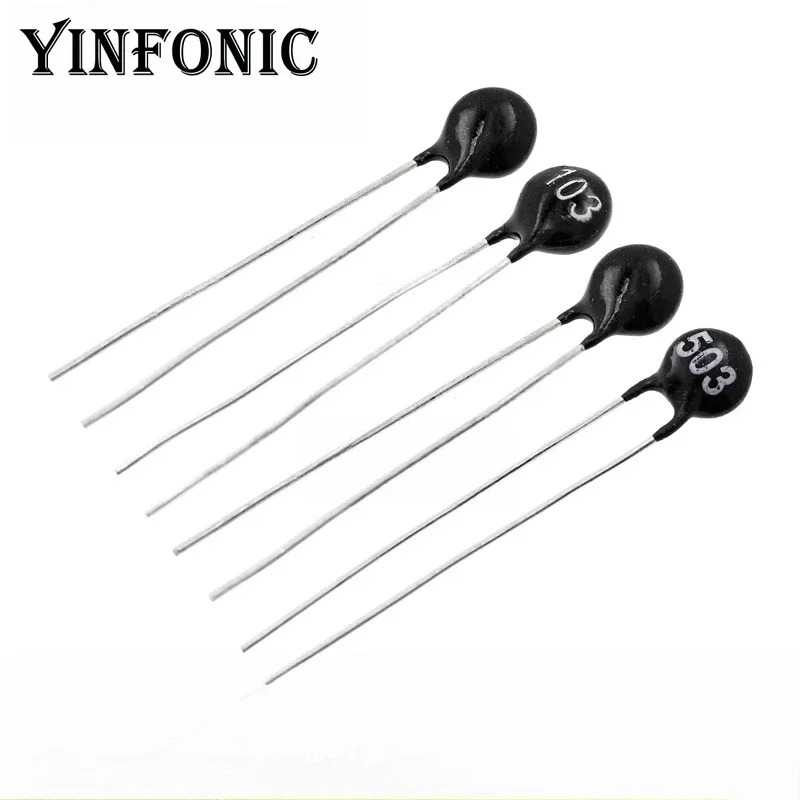 20 piezas/100 Uds. Conector redondo negro de 5mm NTC MF11 termistor de temperatura negativo 20% 5K/10K/50K 502/103/503