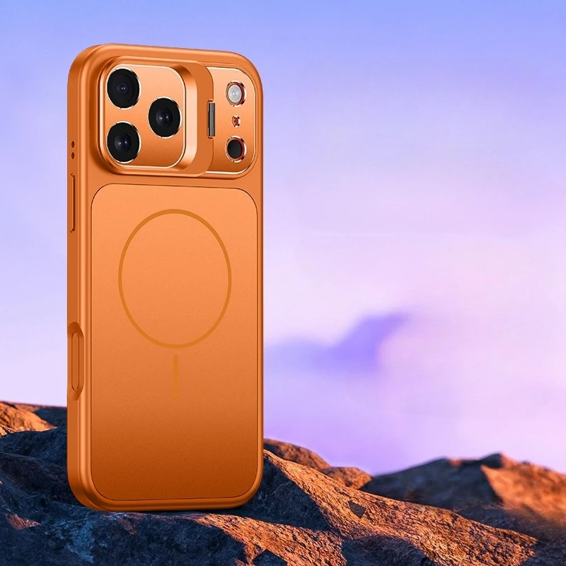 Para IPhone 17 Pro Max soporte de cámara Invisible funda rígida esmerilada para Iphone17 17Pro Magsafing cubierta de soporte mate - imagen 2