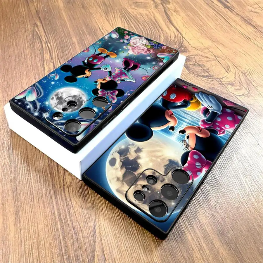 Funda trasera suave para teléfono Samsung Galaxy S9 S21 S25 + S25 Ultra S22 S24 Plus S23 FE S20 S24 + Mickey y Minnie