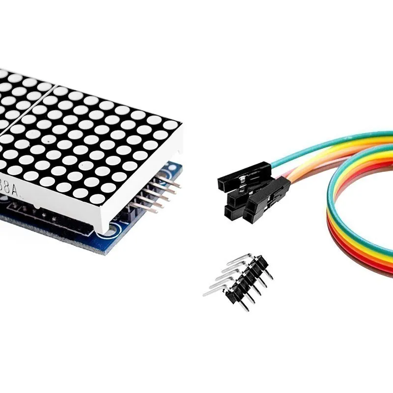 Módulo de matriz de puntos MAX7219 para microcontrolador, pantalla 4 en 1 con Línea 5P - imagen 4