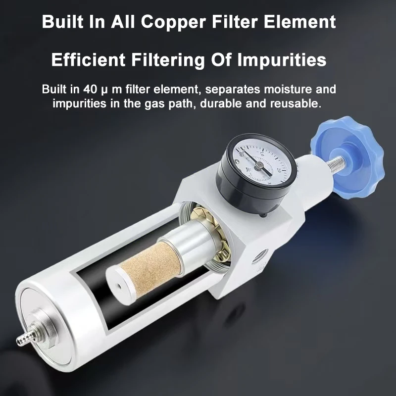 Válvula reductora de alta presión, filtro regulador de presión, separador de agua y aceite para compresor de aire QFRH-08/10/15/25 - imagen 4