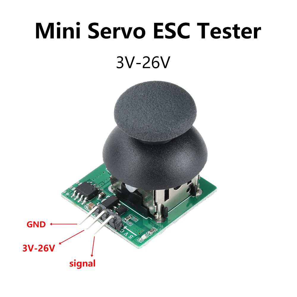 DC 3-26V 1-6S batería Servo ESC probador Simple pequeño Servo ESC probador PWM regulador volante engranaje módulo controlador de velocidad ﻿ - imagen 2