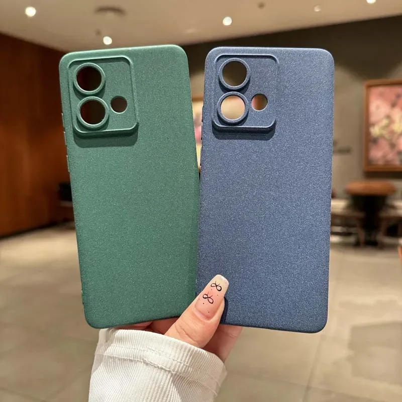 Funda trasera suave mate de piedra arenisca delgada para Moto Edge 40 Neo, protección de cámara, carcasa de TPU de silicona para Motorola G04, G24, G34 - imagen 3