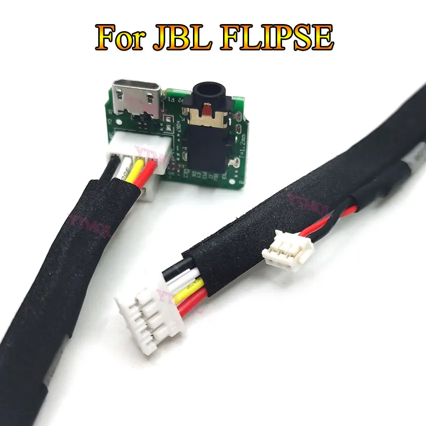 1 Uds Micro USB con línea conector de puerto de carga hembra conector de placa de alimentación para Altavoz Bluetooth JBL Flipse