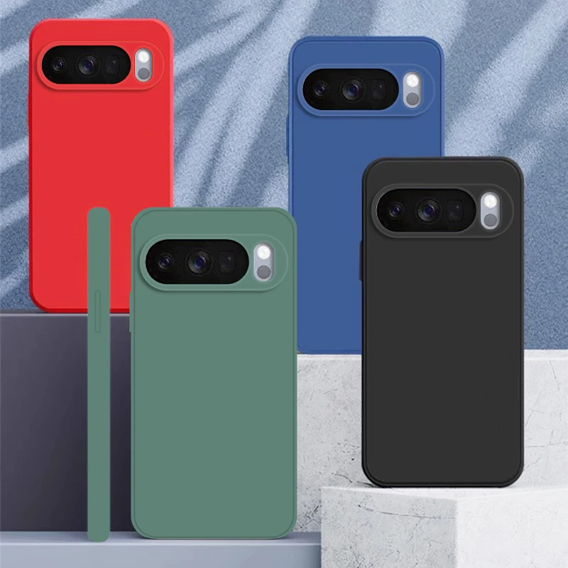 Para Google Pixel 10 Pro XL Funda Pixel 9a 9 8a 8 7a 7 6a 6 Funda protectora de silicona líquida suave para teléfono Pixel 10 Funda