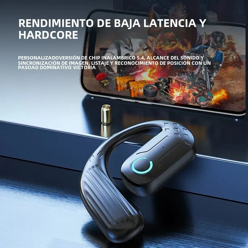 Auriculares inalámbricos Bluetooth con micrófono, auriculares de conducción ósea, manos libres, con cancelación de ruido, para conducir - imagen 4