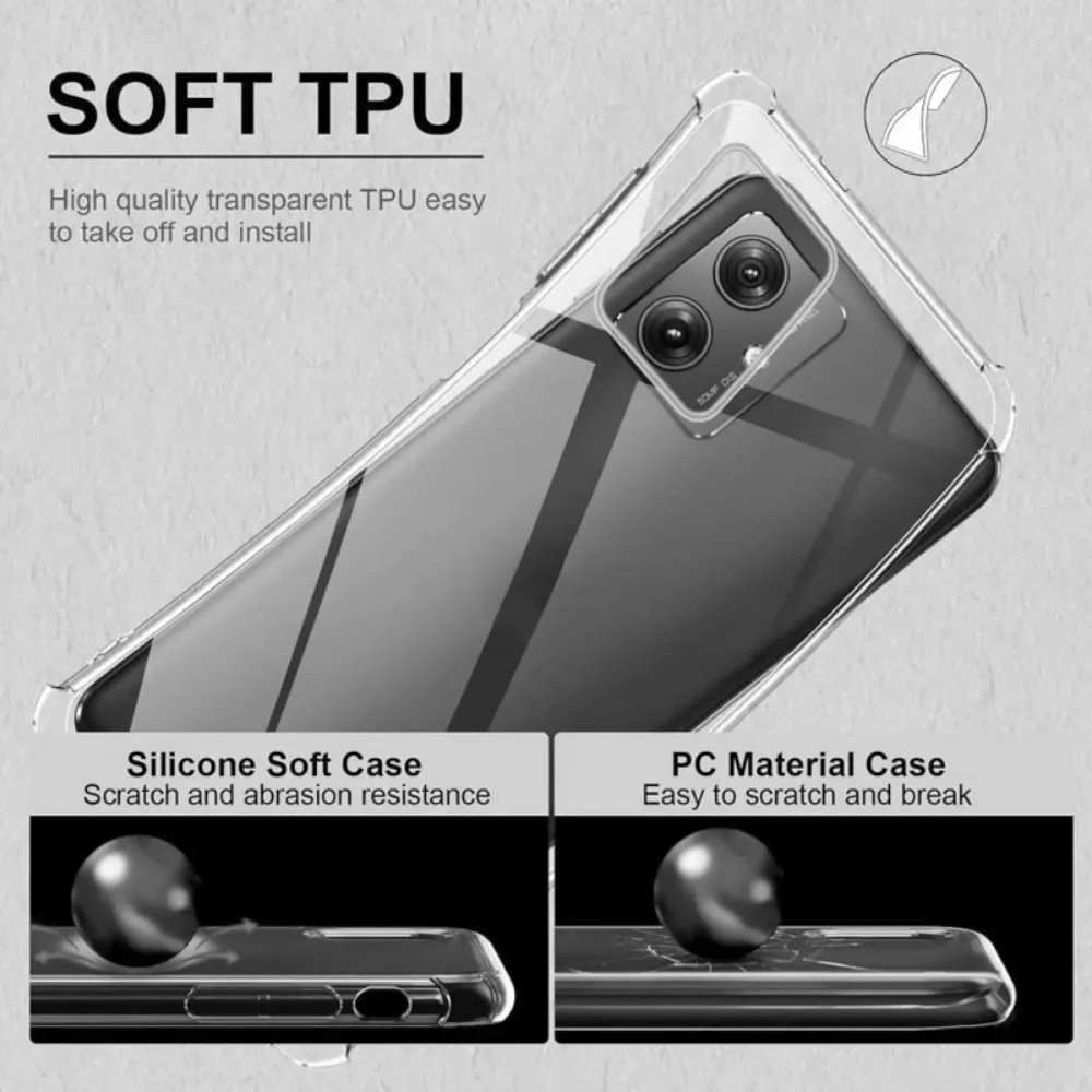 Funda de teléfono transparente y gruesa a prueba de golpes para Motorola Moto Edge 30 Fusion 20 lite 40 Neo 50 Pro 5G, funda trasera de silicona TPU - imagen 2