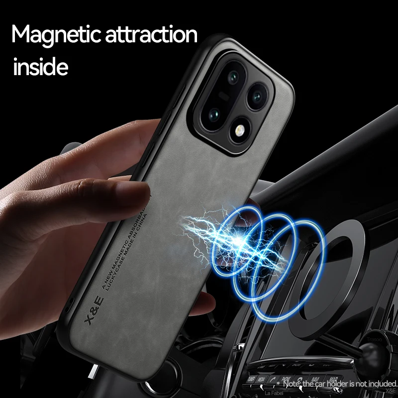 Funda de cuero de lujo para Oneplus 15 13T 13R 13 12 11R 11, funda trasera para teléfono, fundas protectoras magnéticas a prueba de golpes Magsafe - imagen 3