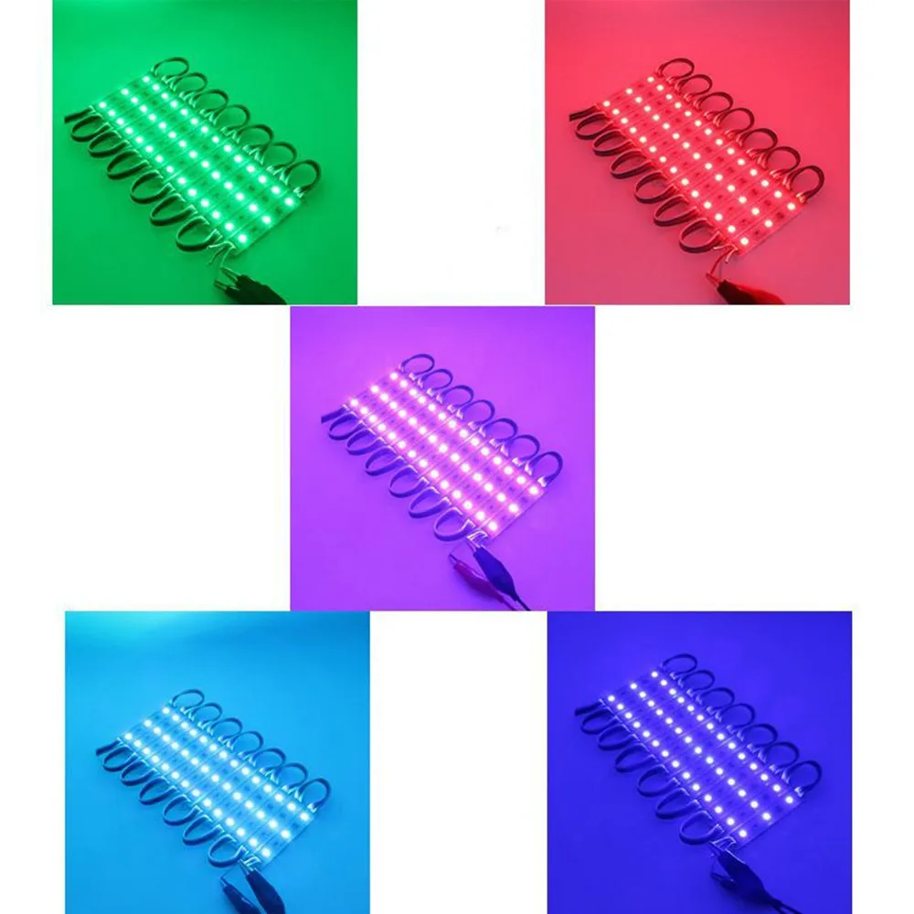 20 unids/lote DC12V módulo LED 3 SMD 5054 Color blanco frío/rojo impermeable IP66 retroiluminación súper brillante para señalización - imagen 4