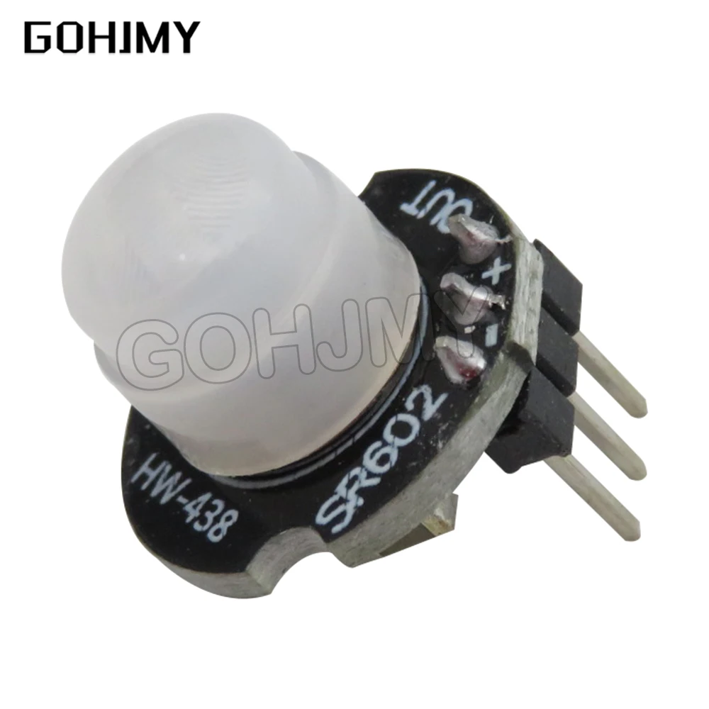 Mini Sensor de movimiento SR602, módulo Detector de MH-SR602, Kit PIR infrarrojo piroeléctrico, soporte de interruptor sensorial para Arduino Diy con lente - imagen 2
