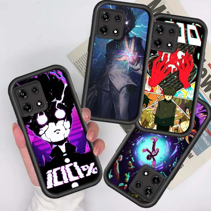 Mob Psycho 100 Anime para Infinix Tecno Spark Camon Smart Zero Go 1 7 8C 9 10 30 40 Plus cubierta de la caja del teléfono de la escalera del ojo