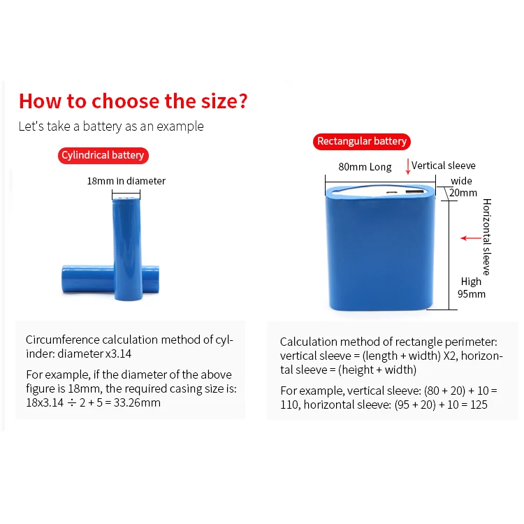 280mm ~ 625mm 18650 batería de litio Tubo termorretráctil cubierta de envoltura de iones de litio piel PVC tubo retráctil película mangas aislamiento vaina - imagen 3