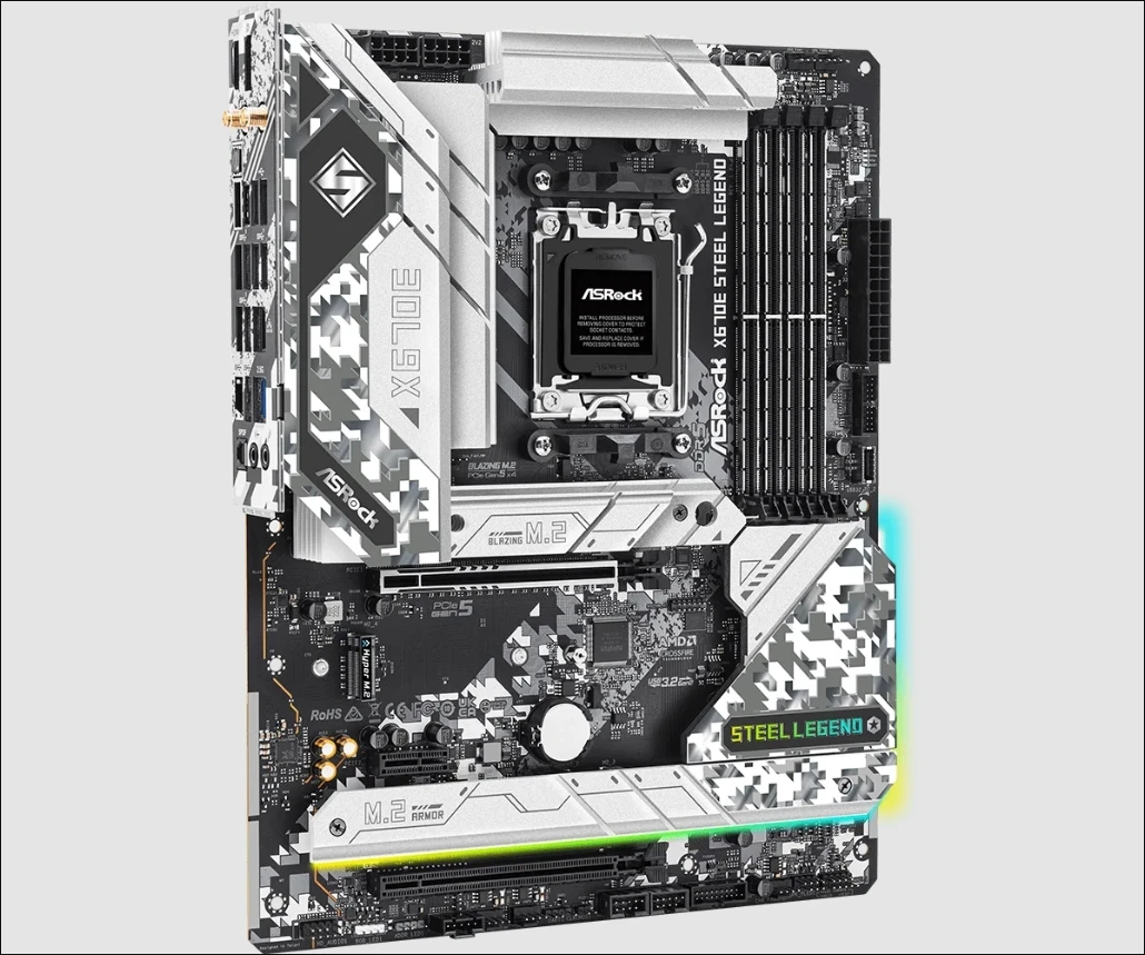 Placa base ASRock X670E STEEL LEGEND AMD X670 compatible con 7900 7800X3D 7700 7600X 7500F CPU DDR5 7200MHz M.2 ATX AM5 - imagen 5