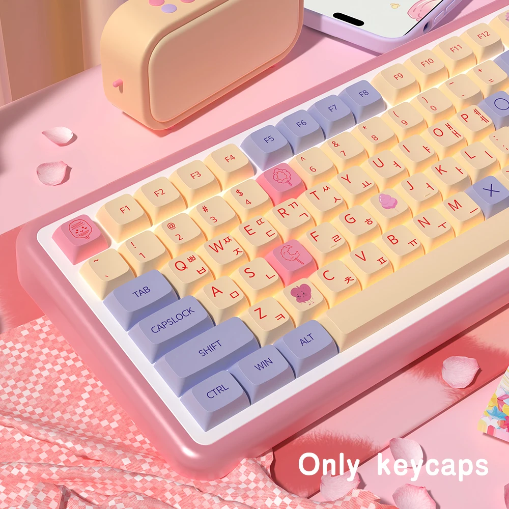 Teclas Marshmallow XDA para teclado mecánico brasileño coreano japonés ruso español francés PBT teclas personalizadas ISO Enter DIY - imagen 3