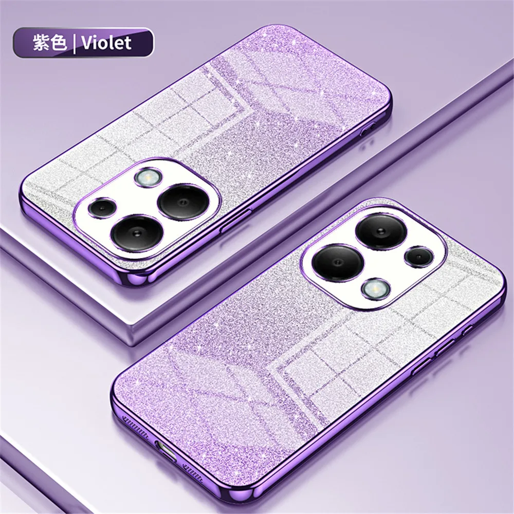 Funda con purpurina chapada de lujo para Xiaomi Redmi Note 13 Pro Plus 5G Note 13 Pro Redmi 13C A3 Mi POCO X6 M6 Pro C65 13T - imagen 5