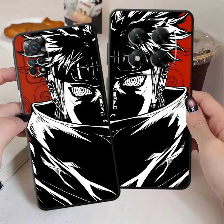 Funda de Anime Cool Pain para Xiaomi Redmi Note 10S 11s 9 10 11 12 Pro 12s 13 14 Pro Plus 7 8 9S funda de teléfono suave negra - imagen 2