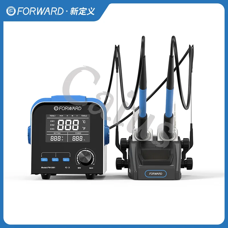 Estación de soldadura doble inteligente FW-SI01 delantera con mango de soldadura 245 210, kit de puntas de hierro para teléfonos, PCB, juego de herramientas de reparación BGA - imagen 2