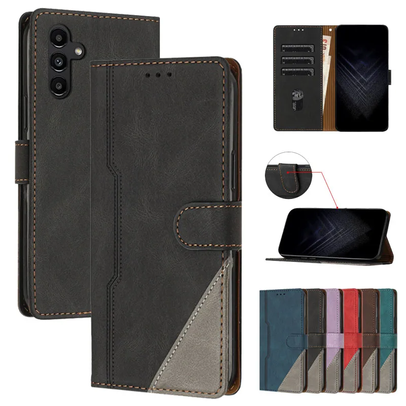 Funda de cuero con tapa para teléfono móvil, carcasa de estilo empresarial para Samsung Galaxy A35, A15, A25, A55, A05, A05S - imagen 2