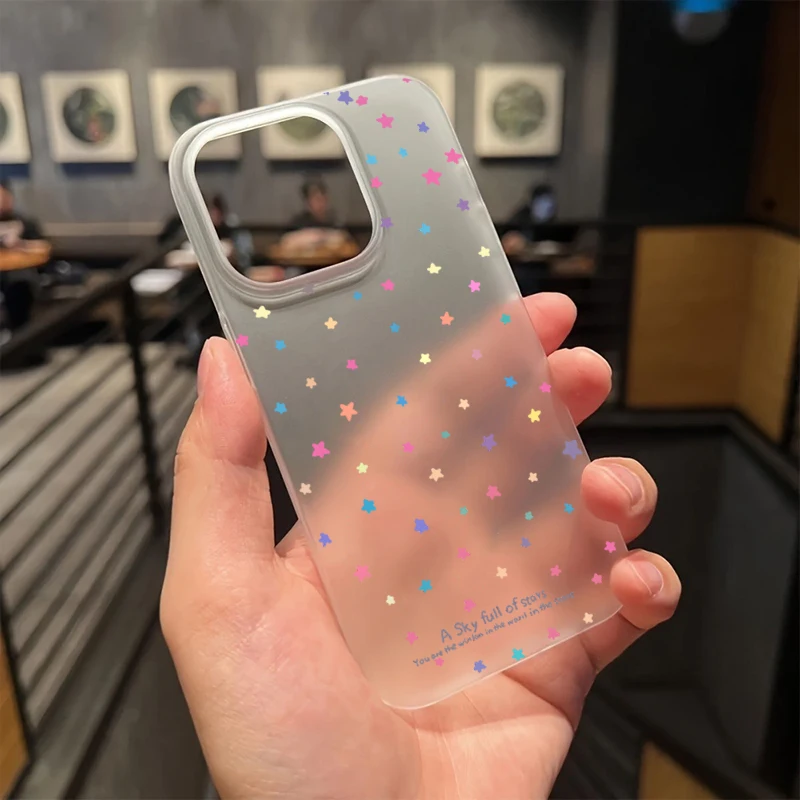 Funda de teléfono con estrella colorida para iPhone 17 14 15 16 Pro Max 11 12 13 Pro 16E XS X XR 7 8 Plus 12 Mini funda suave de silicona a prueba de golpes - imagen 4